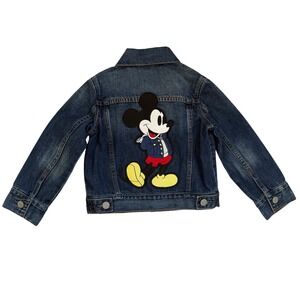 Baby GAP Disney Mickey Mouse‎ Denim Jacket 3T Embroidered NWT Toddler Streetwear